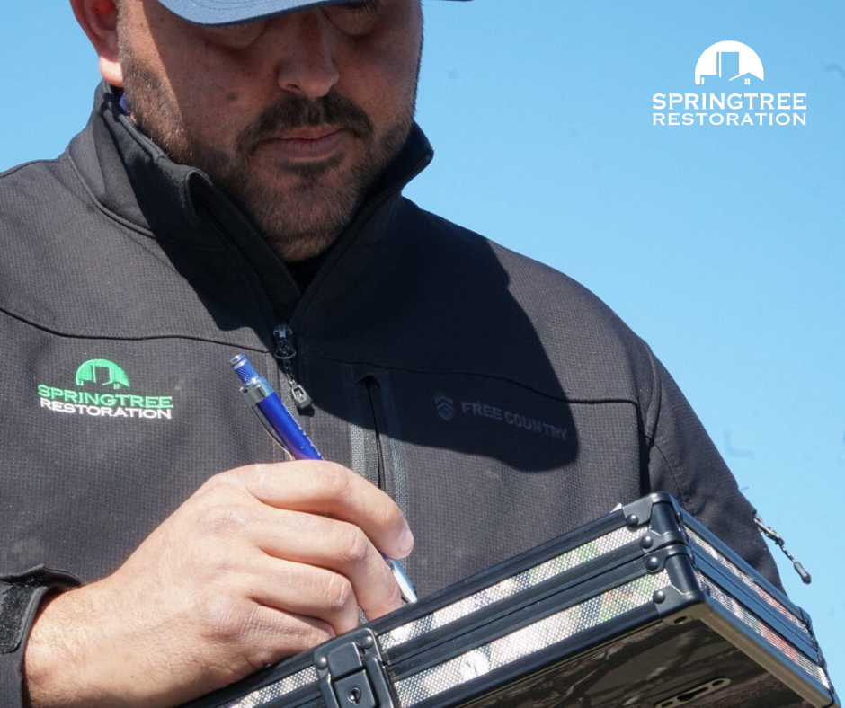 Roofer with clipboard