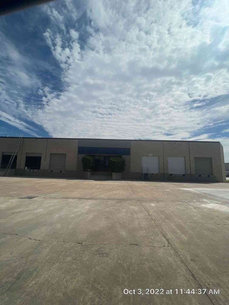 Industrial building with new roof.
