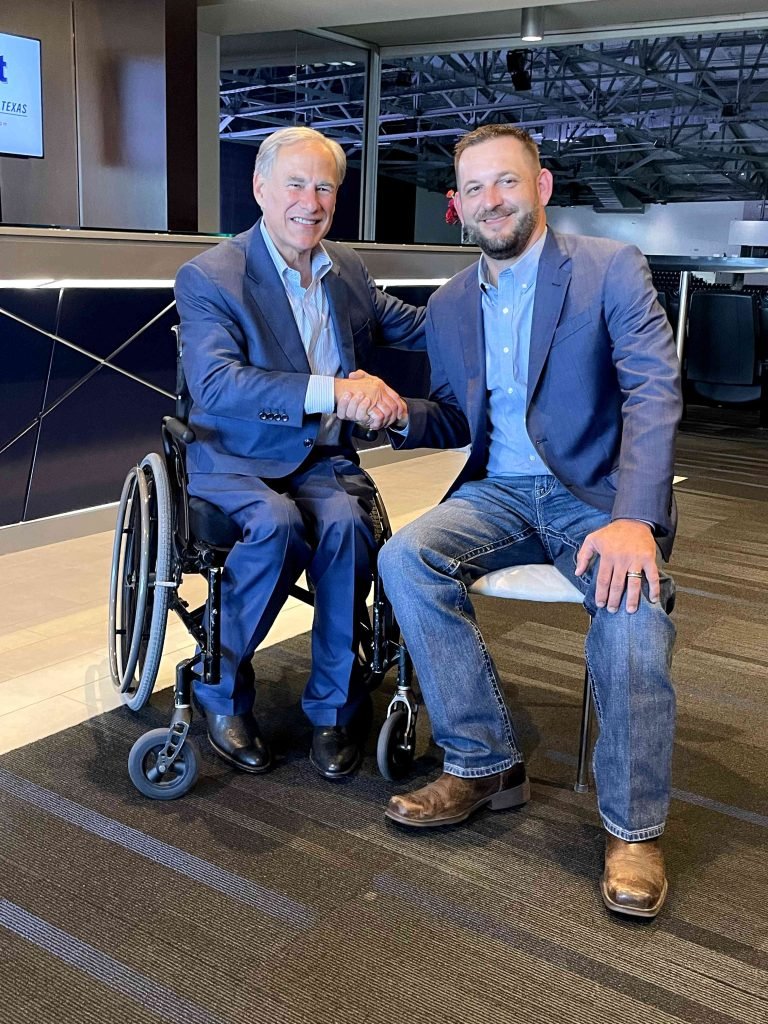 Springtree founder AJ with Texas Govenor Greg Abbot.