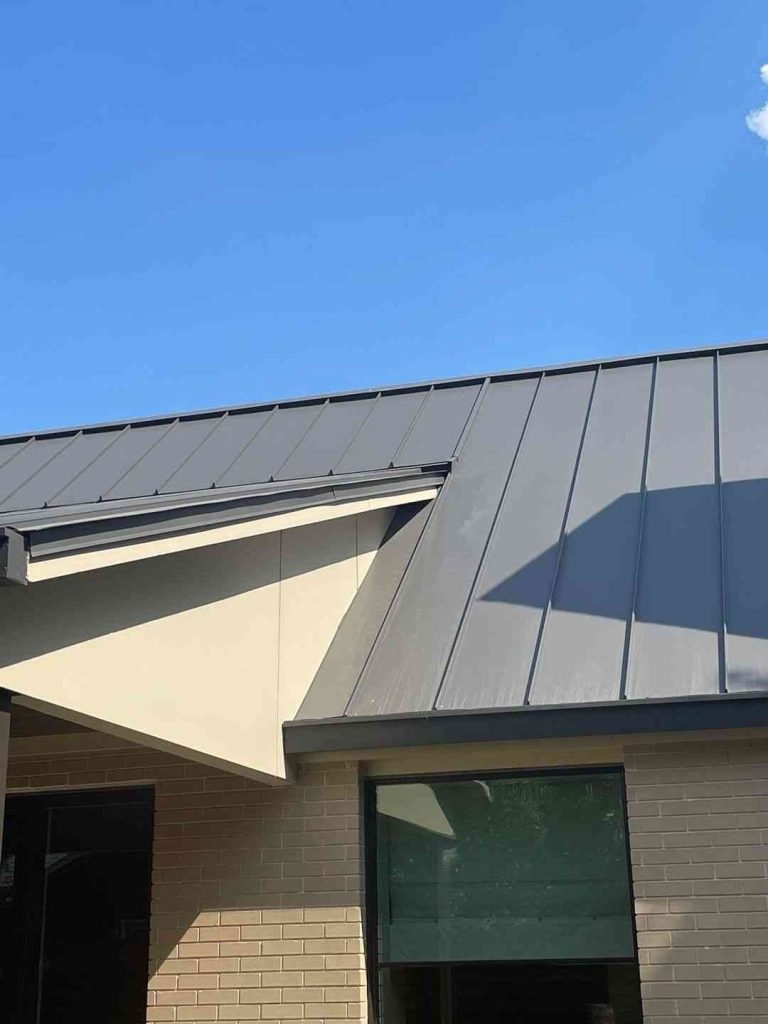 standing seam metal roof.
