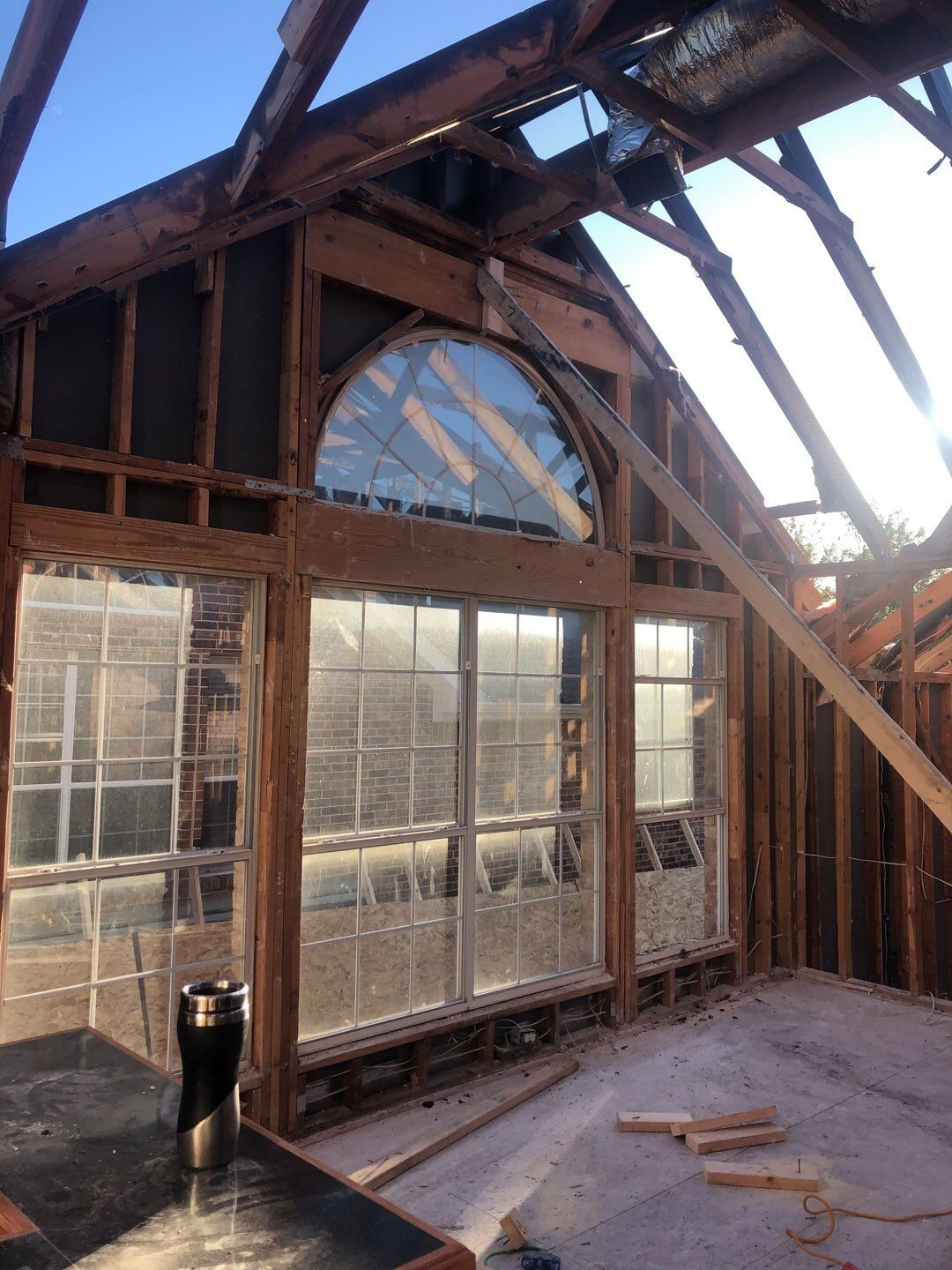 Home restoration before and after.
